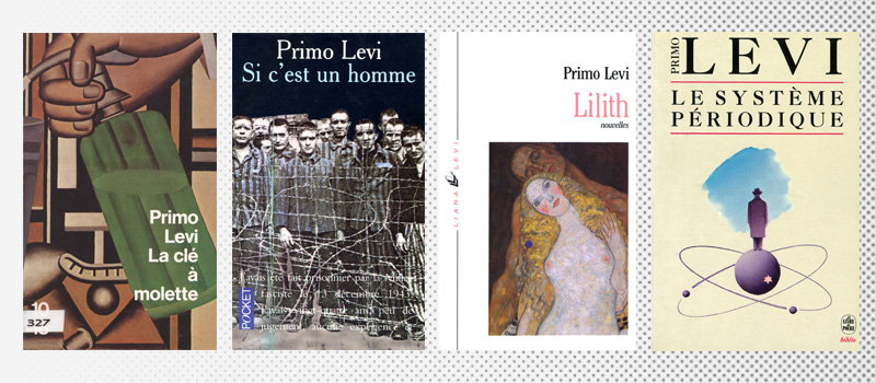 Edizioni in francese de La chiave a stella (1993), Se questo è un uomo (1988), Lilit (1989) e Il sistema periodico (1995)